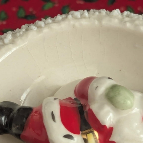 Vintage Santa Planter- Relpo Mid-century Christmas bowl Ceramic snowball 60s - Picture 10 of 12